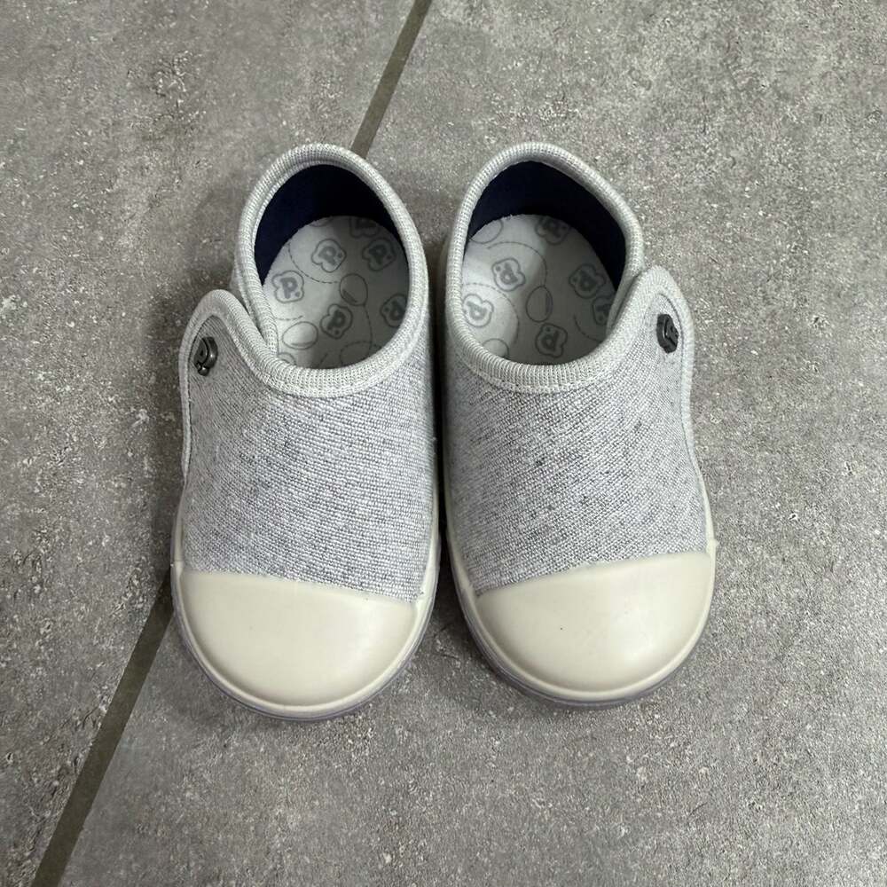 Pimpolho Grey Marl Slip-On Baby Shoes Size 3.5 US
